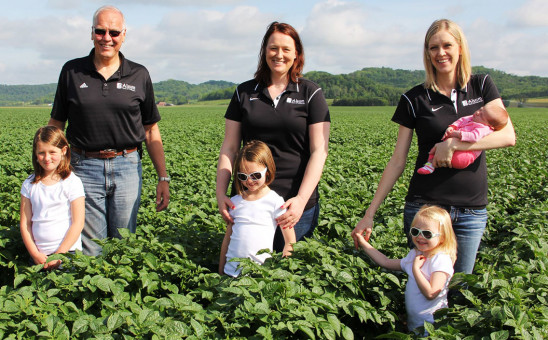 Alsum Family in a Potato Field